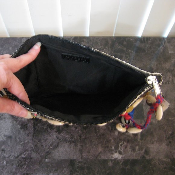NWT Express black white shell makeup bag pouch - Picture 5 of 8